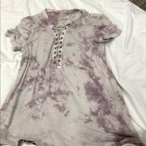 Purple tie die shirt